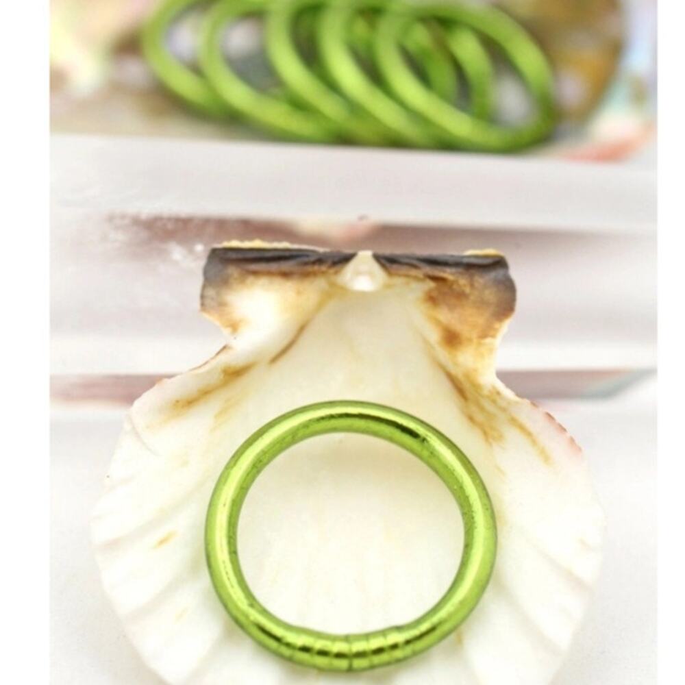 Thai Buddhist Temple Kumlai Stackable Ring Banana Leaf Green